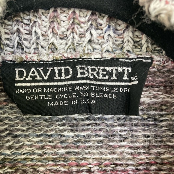 David Brett vintage 90s Aztec turtle mock neck pullover sweater - Picture 4 of 4